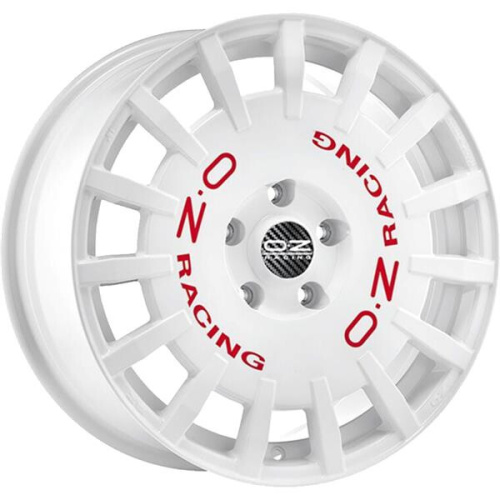 Oz Rally Racing 8x17 5*100 Et:48 Dia:68 Race White Red Lettering